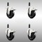 Service Caster 4 Inch 316SS Soft Rubber Swivel 3/4 Inch Expanding Stem Caster Set Lock Brake SCC-SS316TTLEX20S414-SRS-34-4 - alternate 1